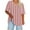 Pink T-Shirts, variant on Women's Plus Size V-Neck Shirts Striped Half Sleeve T-Shirt Casual Loose Fit Tee Tunic Tops Oversized Summer Basic Blouses Hot Pink XL