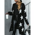 thumbnail image 5 of Cupshe Knitwear Cardigan for Women Keen Length Long Sleeves Star Print Open Front Women Cardigans, 5 of 5