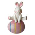 thumbnail image 4 of Bonito Adorno de de Huevo de Pascua, Decoración de Mesa, Decoración de Pascua, Estatua Rústica, Figura de Conejo para Sala de Estar, Escritor Rosado perfecl Figuritas de conejito de Pascua, 4 of 8