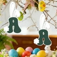 thumbnail image 6 of QuanTara Easter Wooden Bunny Ear Letter Ornament 3.9x2.3 Inch - Colorful Hanging Wall Decor for Easter Party, Spring Holiday Home Decoration, 6 of 6
