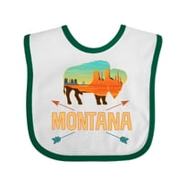 Inktastic Montana Buffalo Silhouette Boys or Girls Baby Bib