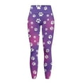 thumbnail image 5 of Renewold Paw Violet Leggings with Pockets for Women Workout Tights Compression Leggings High Waisted Butt Lifting Printed Leggings Full Length Womens Leggings, XL, 5 of 8