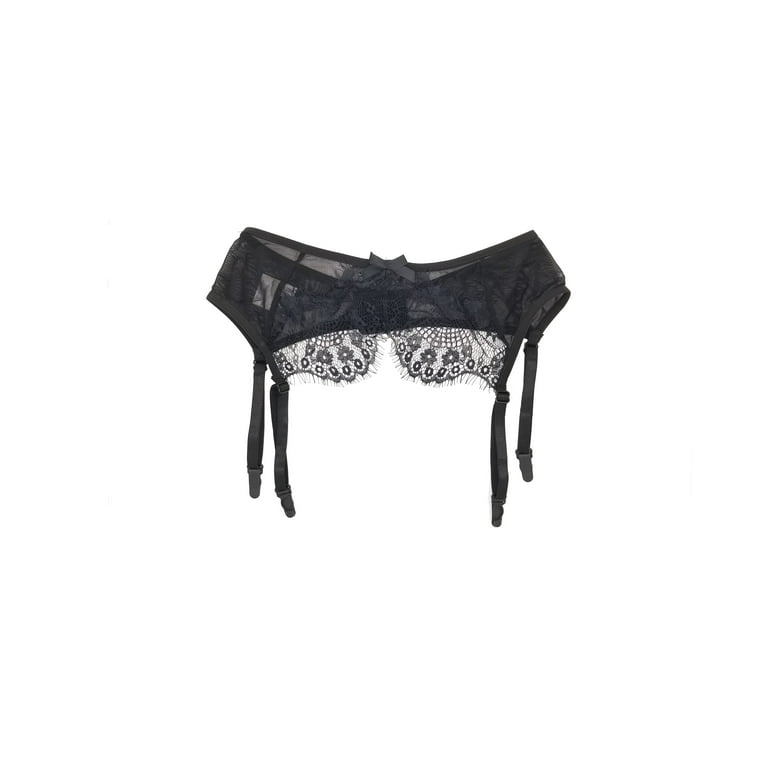 Fruilibee Medium Size Spandex Underwear - Floral Lace Garter Belt with  G-String Thong and Sheer Tight Stocking for Women - Walmart.com