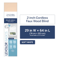 thumbnail image 2 of LEVOLOR BASICS 2" Cordless Faux Wood Blinds, White, 29" Width x 64" Length, 2 of 10