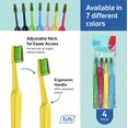 thumbnail image 6 of TEPE Colour Compact Extra Soft Bristle Toothbrush – Extra Soft Manual Toothbrushes 4 Pack, 6 of 7