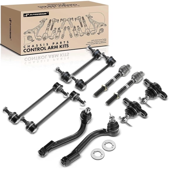 A-Premium 10Pcs Front and Rear Sway Bar Link Stabilizer Link Tie Rod End Lower Ball Joint Compatible with Kia Optima Magentis 2007-2010 Rondo 2007-2012
