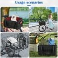 thumbnail image 5 of Bike Basket Rear, Folding Bicycle Basket with Removable Waterproof Liner Bag, Rear Bike Cargo Rack, Bike Accessories Frame Basket for Adult Women Men Carrying Dogs,Pet,Grocery,Quick Release Design, 5 of 7