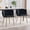 Black, variant on MOONMISS Velvet Upholstered Tufted Wood Frame Side Dining Chair with Golden Legs（set of 2）-Navy Blue