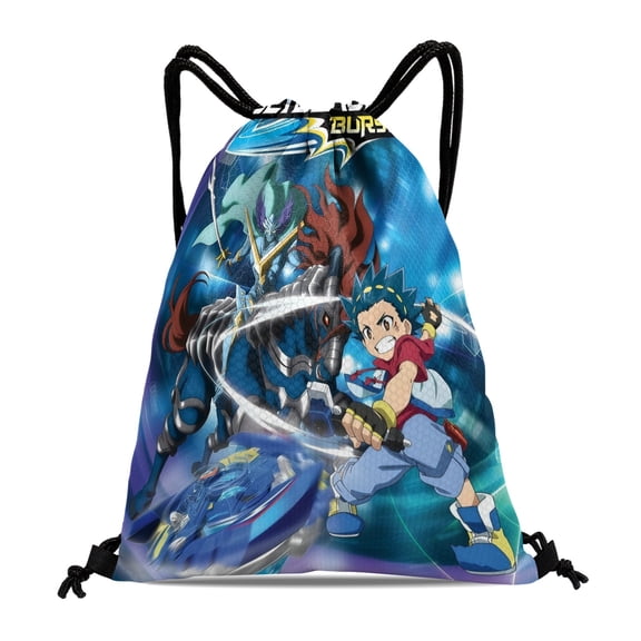Drawstring Backpack for Beyblade Burst Sackpack Women Men Adults Party Favor Bags Sports for Gym Travel Swimming Hiking Camping Tote Bag 11.8 × 15.7 in