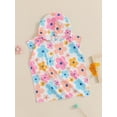 thumbnail image 3 of Suealasg Kids Girls Beach Hood Towel Poncho Floral Print Soft Swim Cover Up Little Girls Hooded Beach Towel, 3 of 7