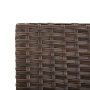 vidaXL Patio Bench Adjustable with Cushions for Outdoor Garden Poly Rattan