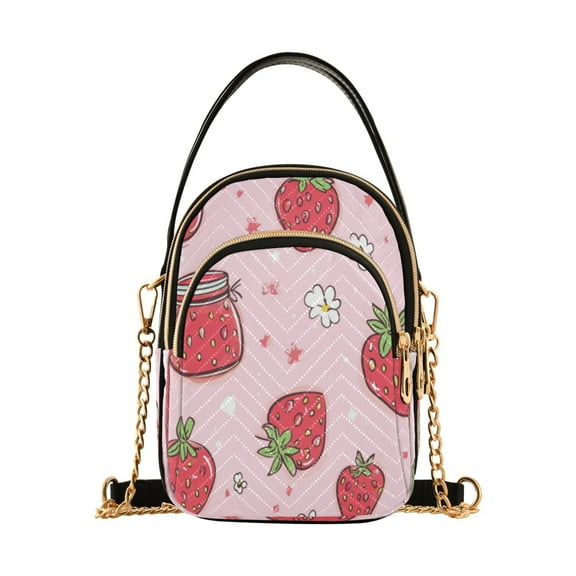 Women's personalized Crossbody Handbag Strawberries