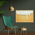 thumbnail image 2 of Food Wall Art with Frame, Cartoon Like Image of and Melting Ice Cream Cones Colored Sprinkles Print, Printed Fabric Poster for Bathroom Living Room, 35" x 23", Multicolor, by Ambesonne, 2 of 2