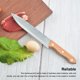 thumbnail image 3 of Senderismo Herramientas de cocina de barbacoa A la parrilla de acero inoxidable BBQ BBQ Set Lavable Portátil Mochila Picnic con bolsa de almacenamiento 2pcs / set Eigraketly OD011040-01, 3 of 7
