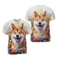 thumbnail image 3 of Welcome Spring Summer Shiba Inu Portrait Flower Blue Sky All Over Print 3D Shirt Unisex Merch Shibas Dog Lovers Gifts Idea - 12001, 3 of 6