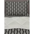 thumbnail image 3 of Abstract Comforter & Sham Bedding Set, Wavy Lines Pattern Geometric Striped Design Oval Shapes Monochrome, 3 pcs Duvet Set Microfiber Filling Quilt, 5 Sizes, Beige and Charcoal Grey, by Ambesonne, 3 of 4