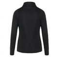thumbnail image 3 of HXWCHs Women's Casual Long Sleeve Turtleneck Pullover Blouse with Front Zipper Detail Comfortable Stylish Sweatshirt top XL Black, 3 of 3