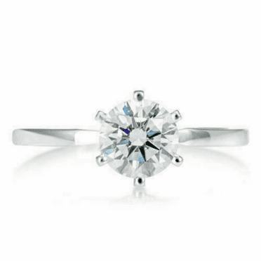2CT Lab Created Round Diamond (VVS1,G-H) Solitaire Ring 14K White Gold Fine Jewelry for Women Gifts