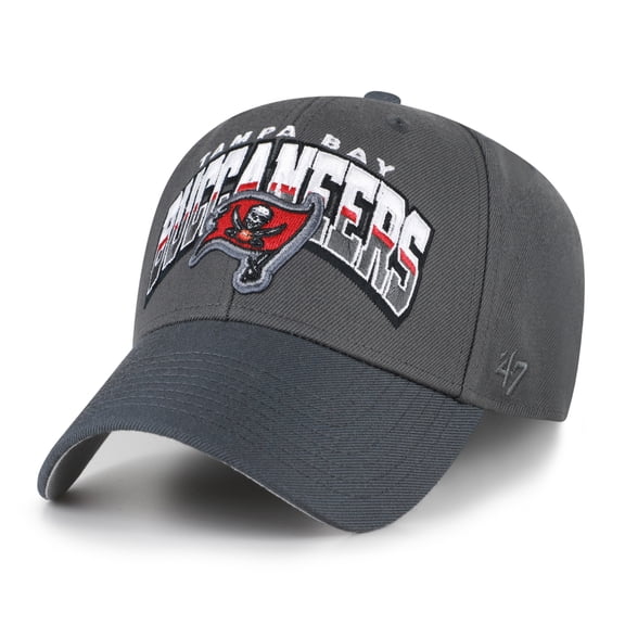 Men's '47 Charcoal Tampa Bay Buccaneers Split Block MVP Adjustable Hat