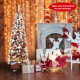 thumbnail image 3 of Gymax 6ft Snow Flocked Pencil Christmas Tree Artificial Pine Tree w/ Metal Stand, 3 of 10