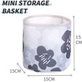 thumbnail image 4 of Panier de Rangement Floral Mini en Tissu, Organisateurs de Bureau (Gris), 4 of 7