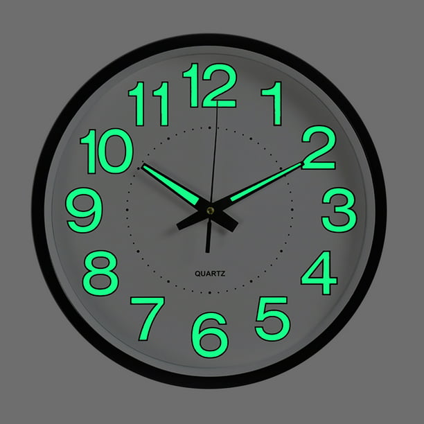 Silent Non Ticking Night Lights, Lighted Wall Clock For Bedroom