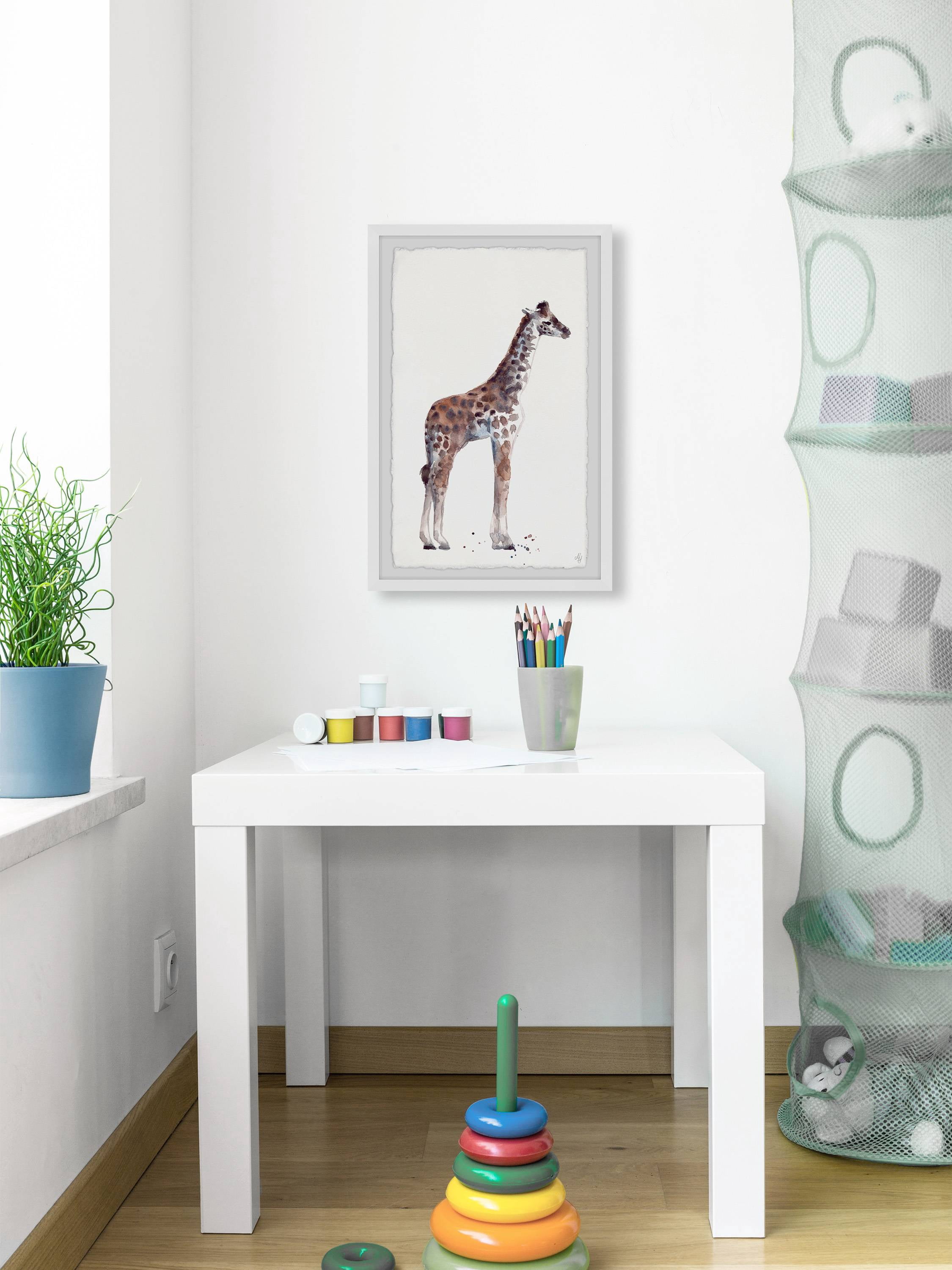 Marmont Hill Standing Tall Giraffe Framed Wall Art