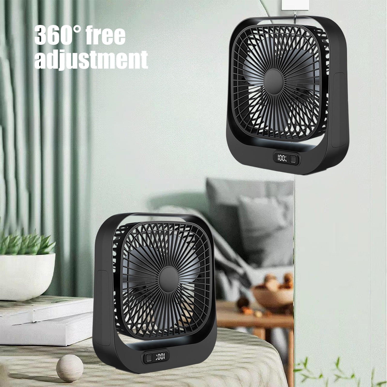 Bwiyojiz Kitchen & Dining Desktop Mini Fan Wind Power Home Office Small Charging Plug Circulation, Gifts for Friend