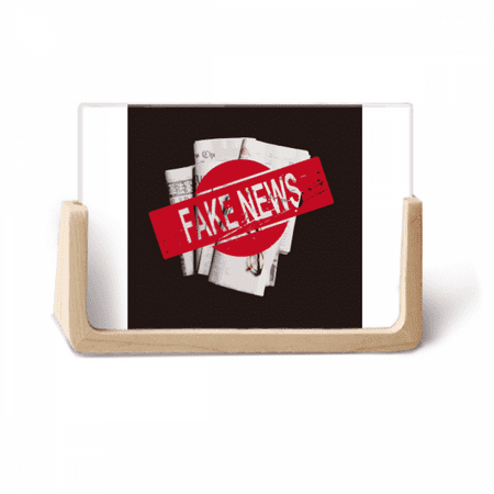 False Deception False Information Photo Wooden Photo Frame Tabletop Display