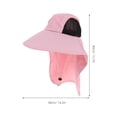 thumbnail image 2 of FESTFENDS Sombreros Para El Sol Con Chal Rosa Para Protección Uv En Senderismo Y, 2 of 6