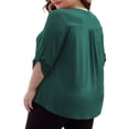 thumbnail image 4 of LEEYNEER Women‘s Plus Size Tops 3/4 Length Sleeve Shirts Dressy Casual V Neck Tunic Blouse (M-4XL), 4 of 10