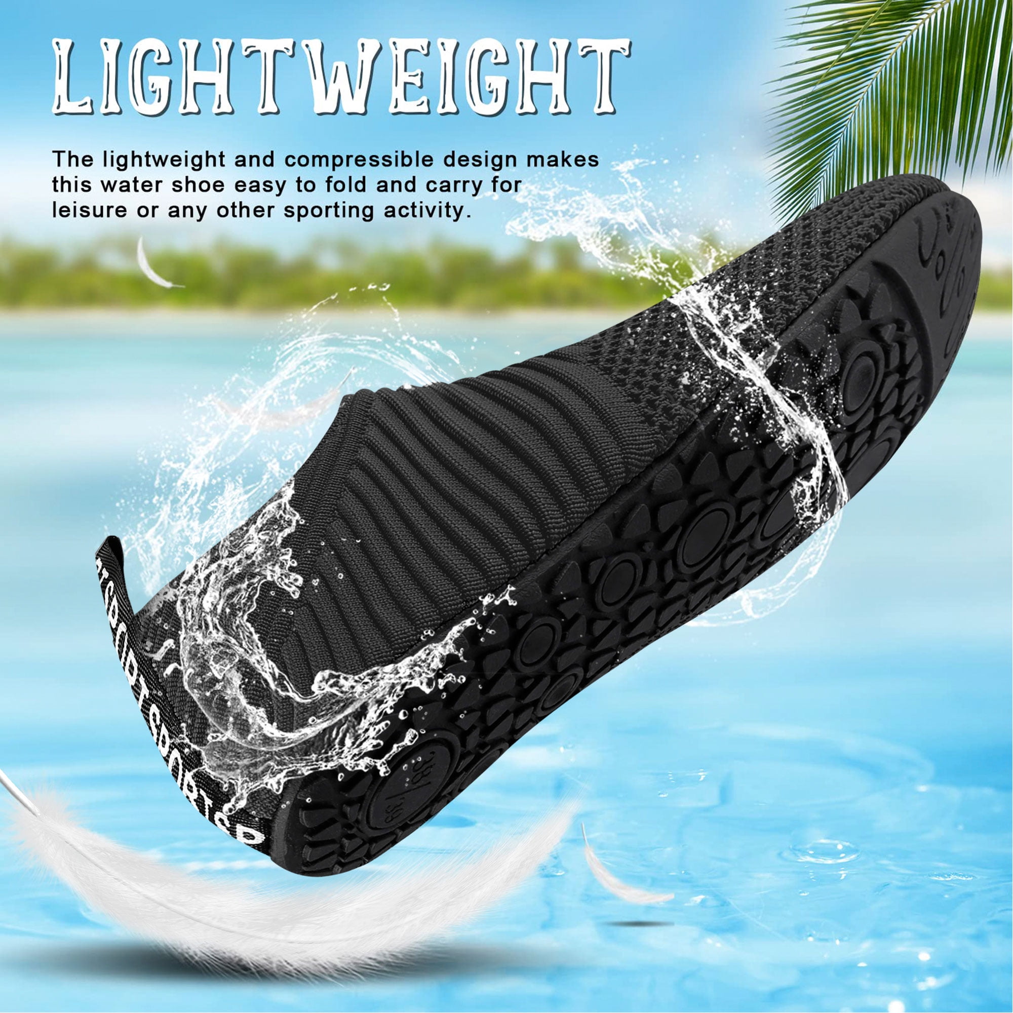 Ecetana Water Shoes for Women Men Quick Dry Beach Aqua Shoes Pool Swimming Shoes