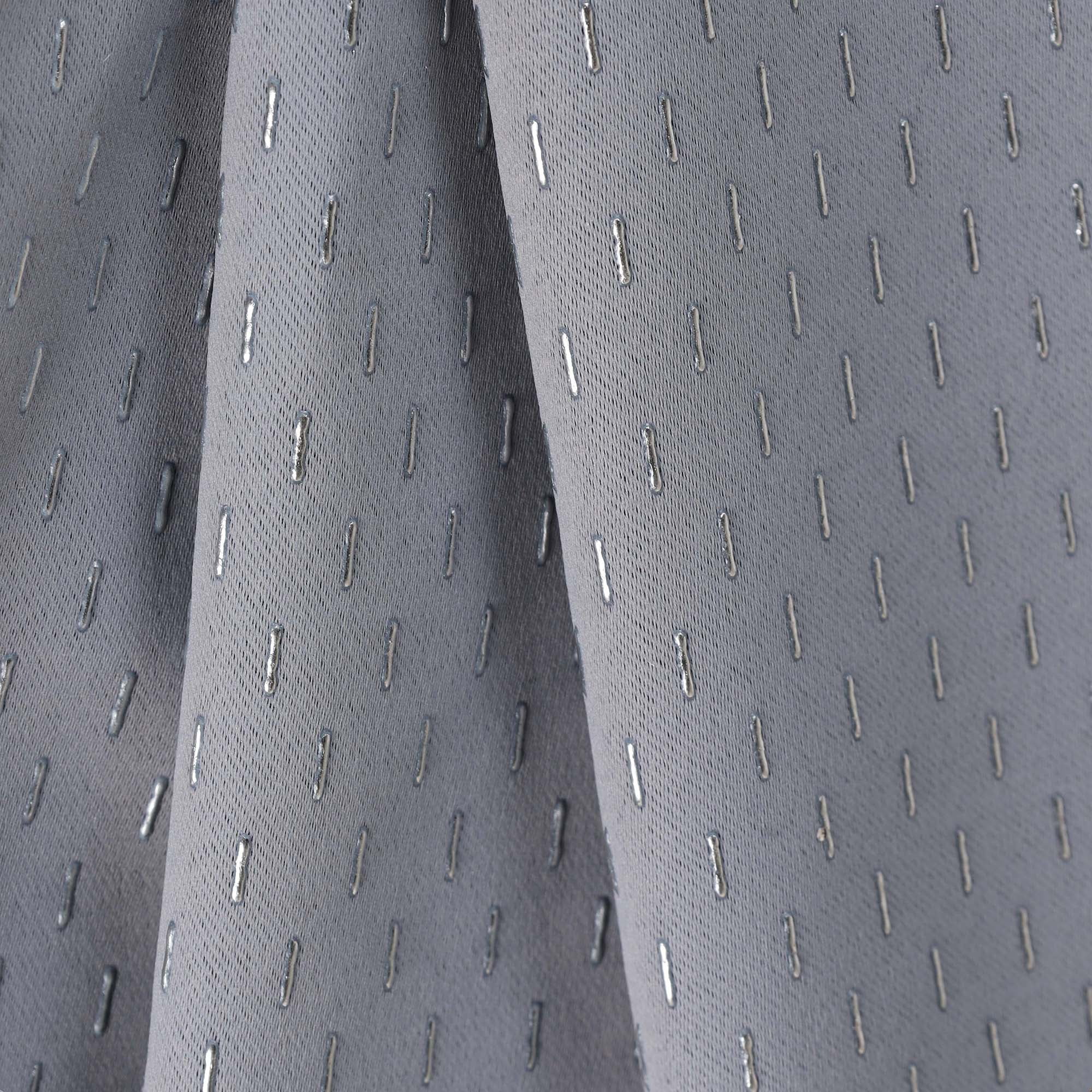 Superior Shimmer Blackout Curtains, Grommet Header, Set of 2, 42" X 108", Silver
