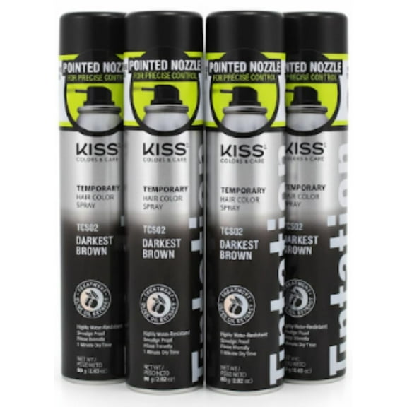 4 Pack Tintation Color Spray TCS02 Darkest Brown