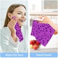 thumbnail image 7 of Purple Halloween Print Washcloth 12x12in Set, 6 Pack Absorbent Cotton Towel Square Kitchen Dishes Towels, Soft Cleaning Face Hand Towel Fast Drying Wash cloth, 7 of 7