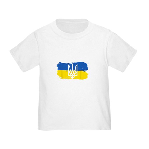 CafePress - I Stand With Ukraine Flag Emblem Map Patri T Shirt - Cute Toddler T-Shirt, 100% Cotton