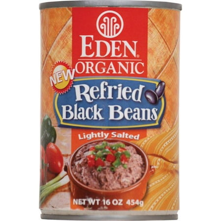Eden Foods Organic Refried Black Beans Lightly Salted 16 oz