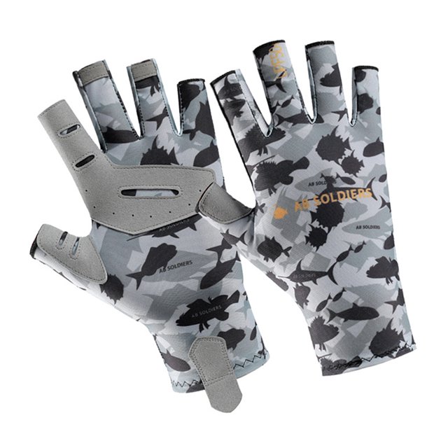 Guantes negros Guantes de pesca Verano Protección solar delgada Guantes de secado rápido Guantes antideslizantes transpirables MFZFUKR BST3042157-1