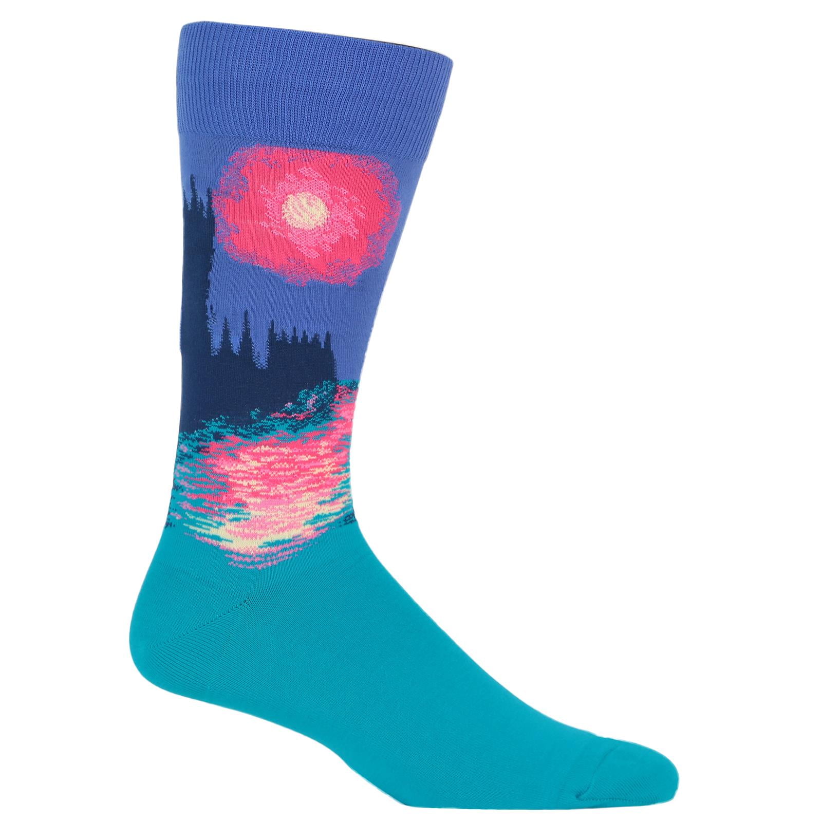 Hot Sox Mens Artist Series Parliament at Sunset Sock, Men's Shoe Size 6