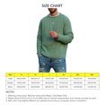thumbnail image 4 of Suéter Cuello Redondo Mangas Raglán Largas Color Sólido Casual Cómodo Hombres Jersey Verde L, 4 of 5