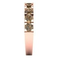 thumbnail image 4 of 1.53 ctw Wedding Band for Women - 14K Rose Gold Simulated Champagne Diamond Stackable Eternity Ring, 4 of 6