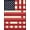 Red White Blue, Pattern 1, variant on ODIKA 8'x10' Washable Area Rug Non-Shedding, Easy Care, Patriotic Door Striped Motif Border Independence Welcome July Flowing Dynamic for King Size Bedroom Under Bed, Master Suite