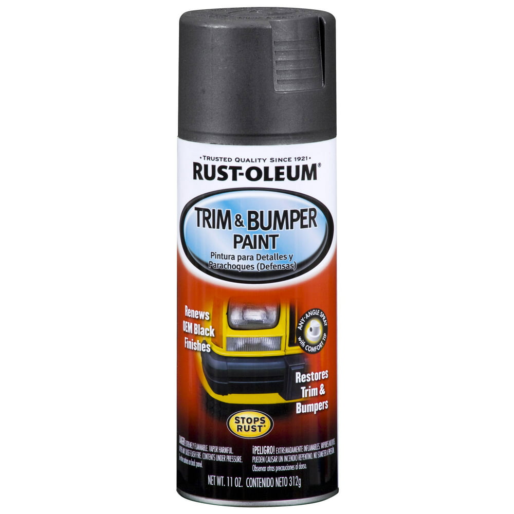 Black, Rust-Oleum Automotive Trim and Bumper Matte Spray Paint, 11 Oz .