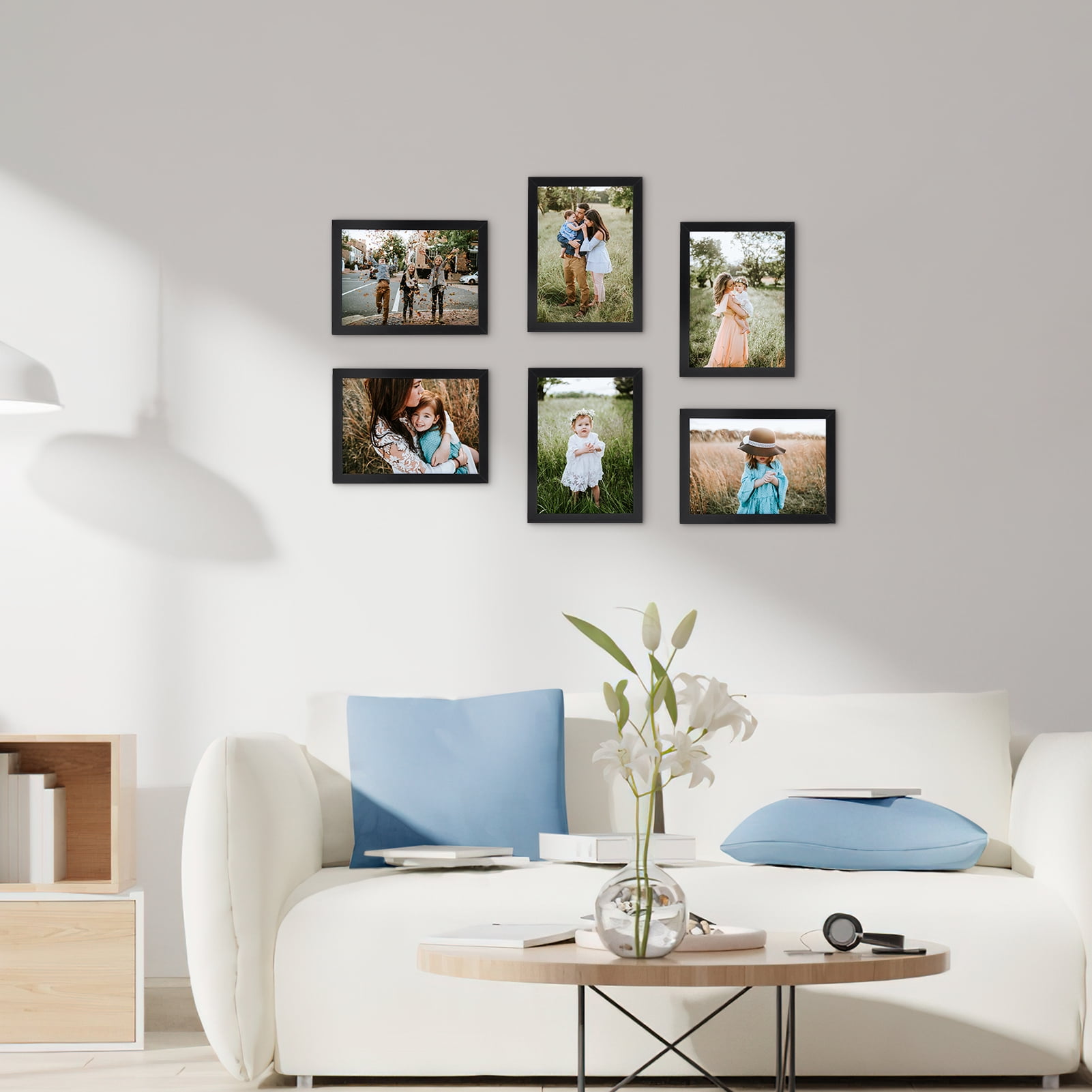 18 Pack 5x7 Picture Frame, Multi Black 5 by 7 photo Frames Set for Wall Mounting and Tabletop, Gift for Father 's Day