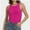 Hotpink, variant on Women’s Ribbed Crop Tank Top – Crew Neck, Racerback, Sleeveless, Slim Fit, Summer Basic Size S-XL