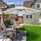 thumbnail image 3 of Toldo rectangular de vela de sombrilla para patio | Poliéster de alta resistencia con protección UV 95% sombra | Costuras reforzadas Anillos en D de acero inoxidable | Toldo de patio con piscina de, 3 of 4