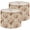 Gold accents / floral rose pearls, variant on Linen Drum Lamp Shades Rusty Corrugated Metal Vertical Rust Streaks Weathered Gray 13" x 13" x 10" Lampshade for Table Lamps Floor Lamps Lamp Shade Replacement Easy Assembly Required