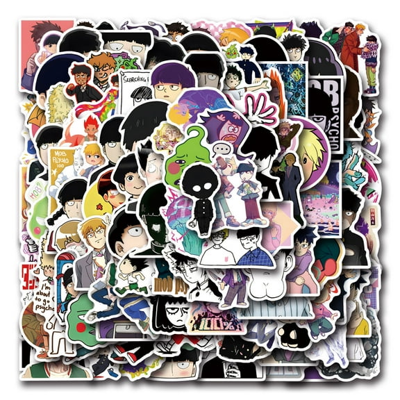 100Pcs Mob Psycho 100 Stickers for Kids Gifts Water Bottle Cup Laptop Guitar Car Bike Skateboard Luggage Box Waterproof