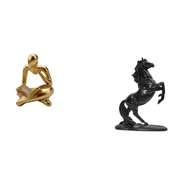 Figura de lector abstracto,Estatua de pensador abstracto,arte,manualidades,decoraciones,Figuras humanas decorativas para oficina,objetos coleccionables,Estatua del caballo,Estatua de caballo de
