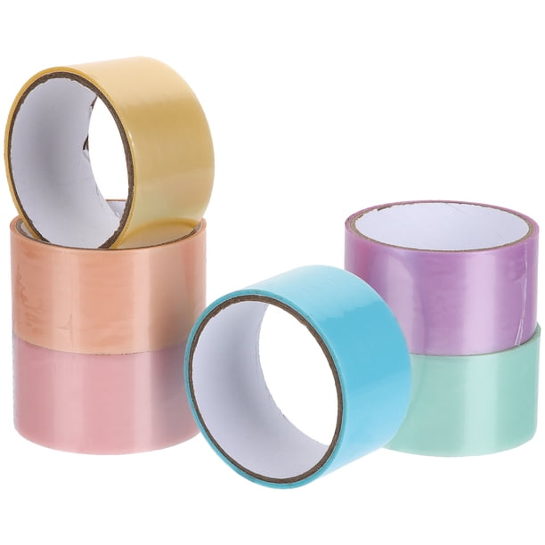 6 rollos de cinta adhesiva con forma de bola para juguetes antiestrés. Cintas adhesivas de colores para crear juguetes sensoriales.